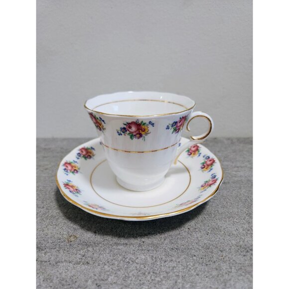 Vintage Colclough Tea Cup Rose Boarder Gold Gilt Shabby Chic Decor - Picture 2 of 10